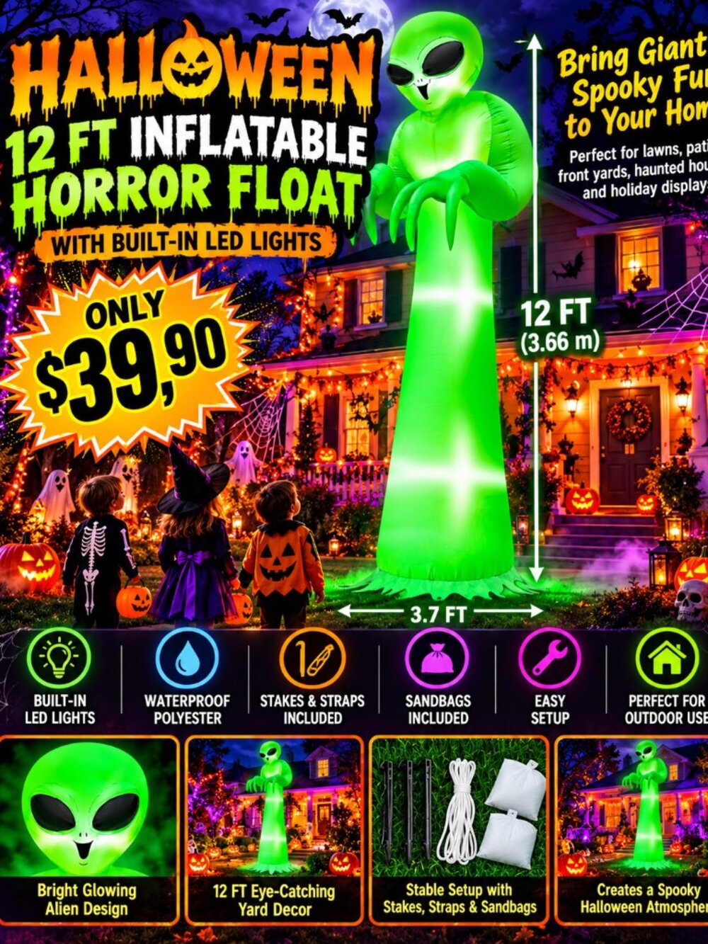 12ft Inflatable Halloween Horror